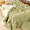 Solid Color Cat Sleeping Mat Thickened Fleece Blanket Comfortable Cat Nest Mat  Winter