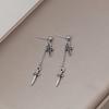 New Long Tassel Earrings, Rhinestone Butterfly Flower Pearl Stud Earrings, S925 Silver Post Slimming Dangle Earrings for Women