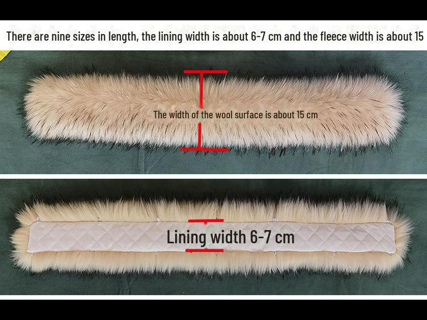 Женский воротник из искусственного меха лисы и енота черного и белого цвета для пуховой шапки - Единичная покупка