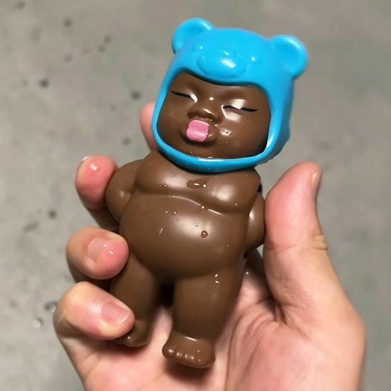 Yousheng Забавный Черный Малыш Водяной Брызгалка с Нажимным Распылителем Розыгрыш Игрушка для Вечеринки Бассейна Пляжа Мягкая Безопасная Детская Водная Игрушка Креативный Подарок для Друзей