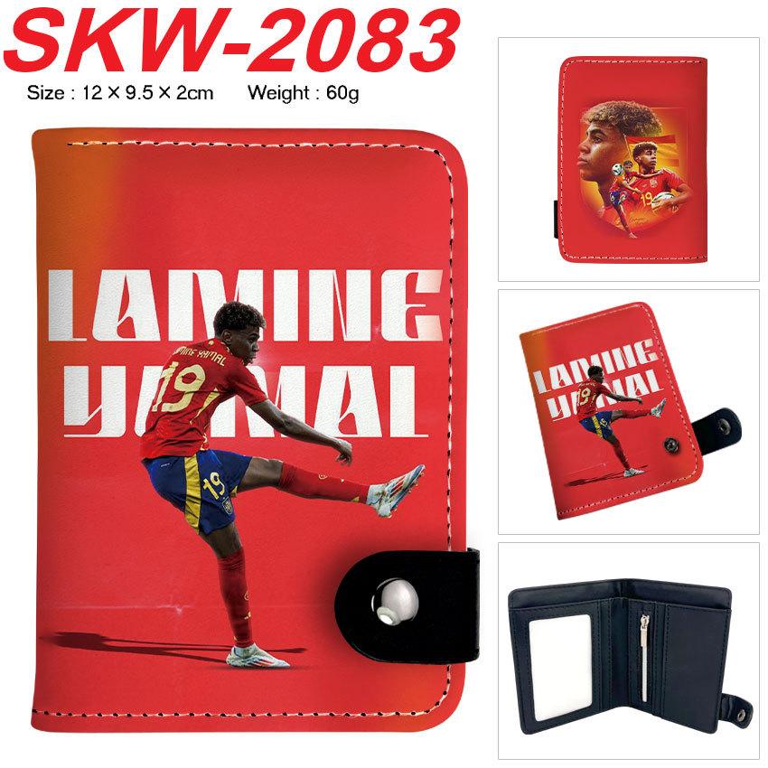 Suda Messi Ronaldo Football Star Fan Wallet Short Snap PU Leather Money Clip Gift for Soccer Fans 1pcs