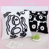Zebra Checkered Flower Line Tiger Pattern Plush Cushion For Bedroom And Lounge