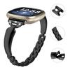 For Fitbit Versa 4/Sense 2 Watch Band D-shaped Rhinestone Decor Dressy Copper Bracelet Strap