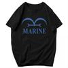 Men T Shirt One Piece Marines Flag Navy Anime Pops Y2K Graphic Tees Unisex Clothing T Shirts