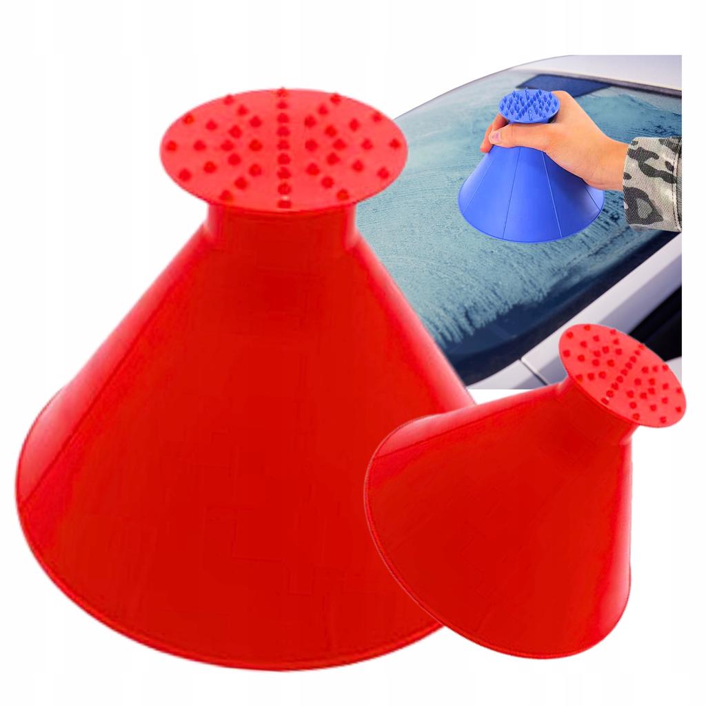 Conical Ice Scraper For Cars 2 In 1 Plastic + Funnel