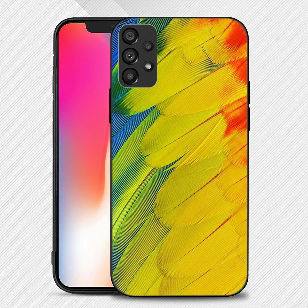 Multicolored Feathers Phone Case For Samsung Galaxy S22 S23 Ultra S21 S20 FE Plus Note 20 Soft Cover