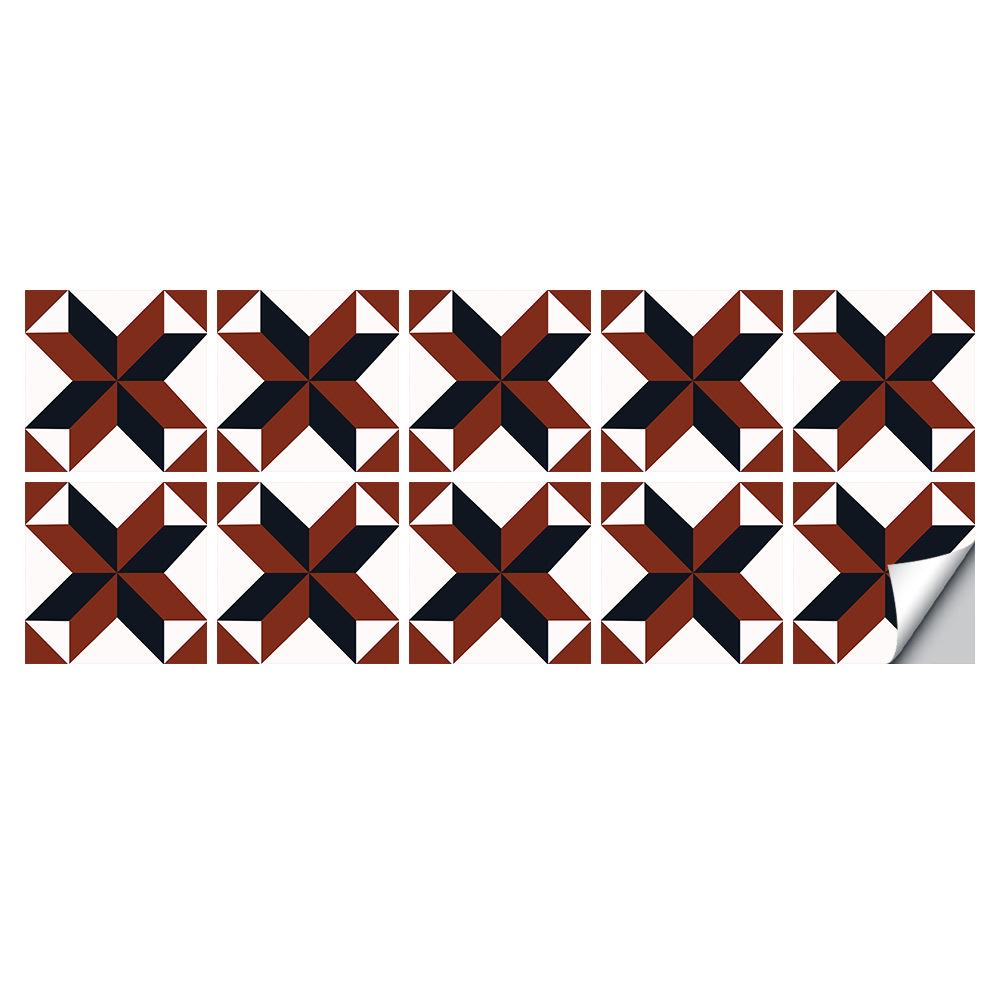 10 шт., современные геометрические бесшовные плитки, наклейки на стену для пола, обои для ремонта кухни и дома, Нескользящие износостойкие художественные наклейки на стены