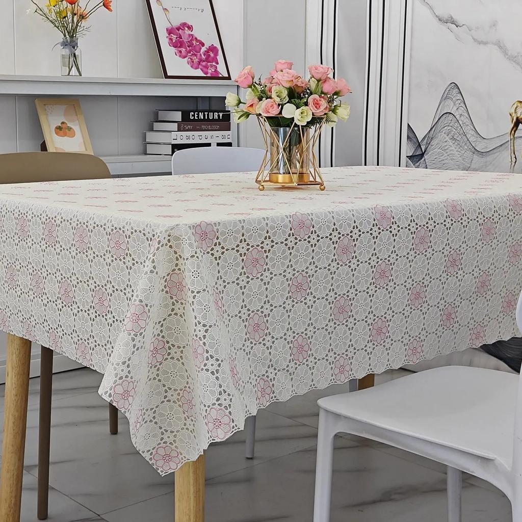 Квадратная скатерть с принтом из ПВХ, водонепроницаемая, маслостойкая, моющаяся скатерть, домашний минималистичный обеденный стол, чехол для журнального столика