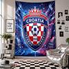 Croatia Football Wall Tapestry Home Decor Wall Hanging Cloth for Bedroom Living Room Background
