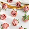 Artificial Flowers Silk Roses Head Home Wedding Dress Decor Festival Party DIY Display Boxes Craft Headdress Hotsale Accessories