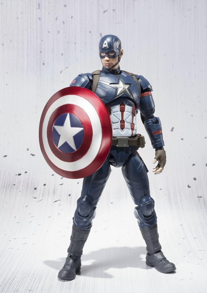 TAMASHII NATIONS Капитан Америка 150 мм окрашенная подвижная фигурка SHFiguarts (Гражданская война) приблизительно. АБС и ПВХ
