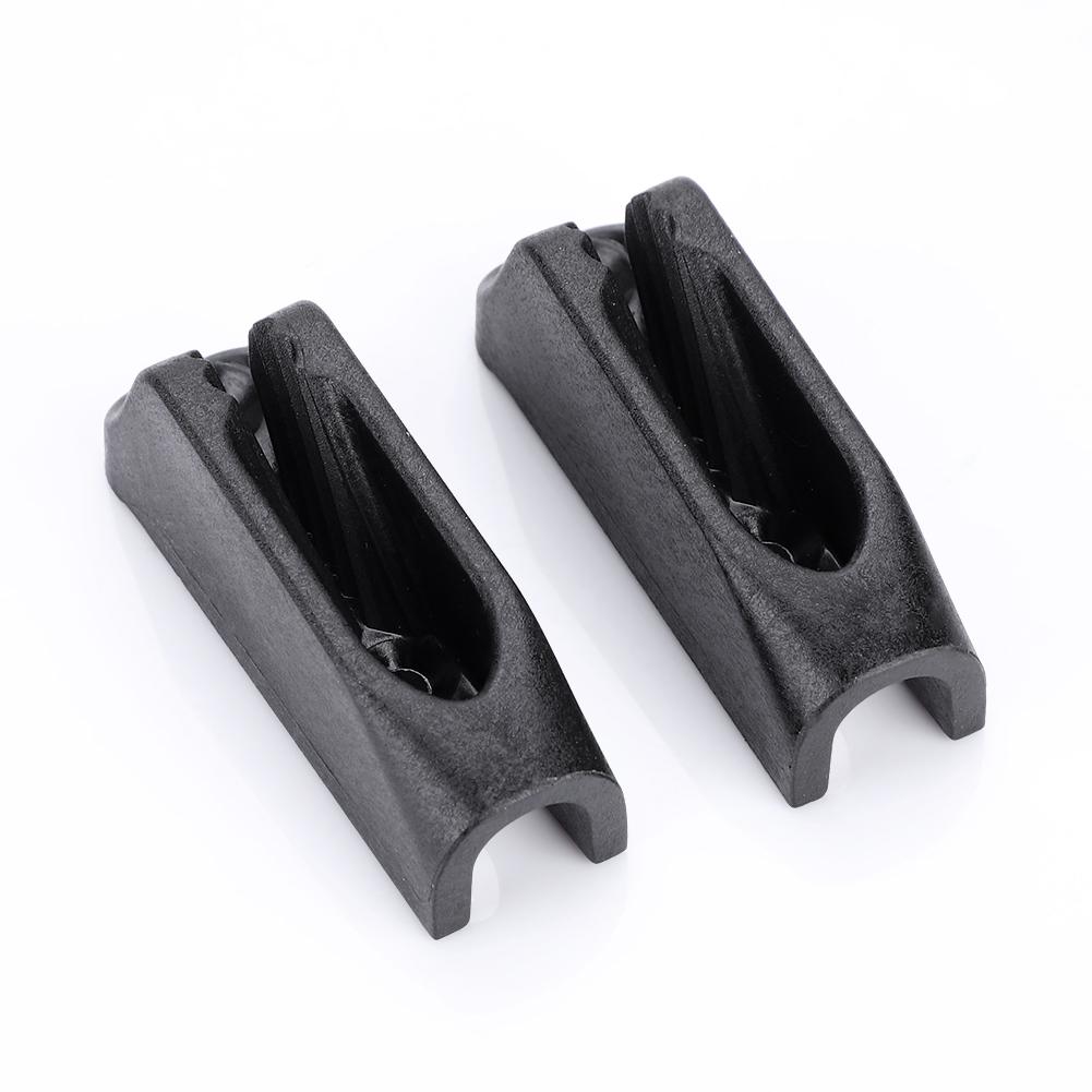 1 пара прочных черных пластиковых пряжек для палубного троса для байдарок, каноэ, гребных лодок