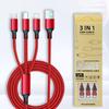 Nylon Braided 3-in-1 Multi-Head Fast Charging Cable (2A)