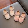 Children Girls Casual Retro Bowknot Design Soft Bottom Non-Slip Princess Shoes Single Shoes Leather Shoes