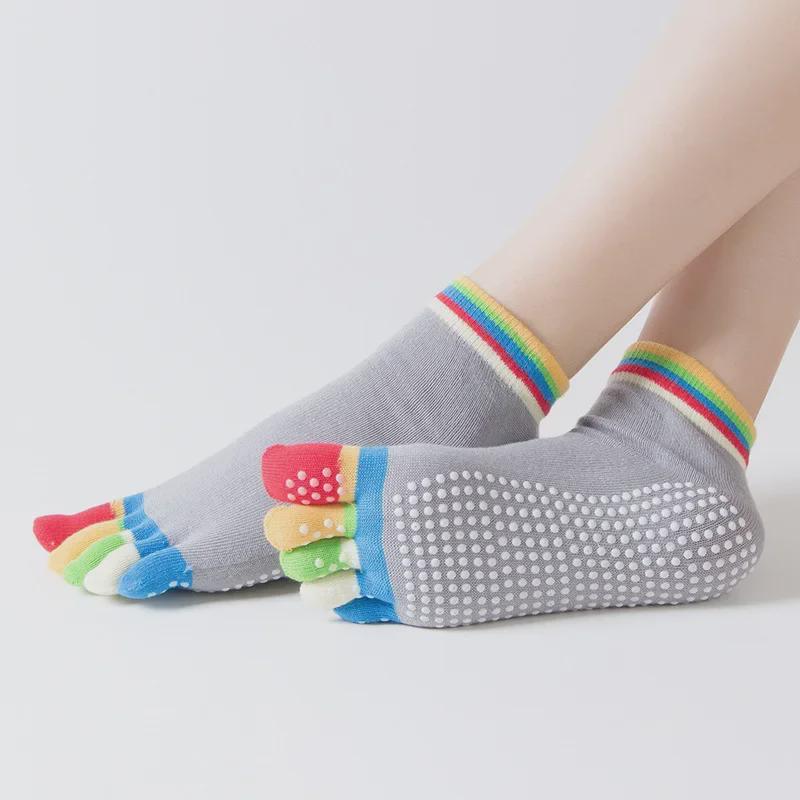 Colorful Open Toe Yoga & Dance Five-Finger Socks for Women