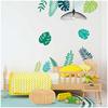 [Q8297] - Green 'Jungle' Sticker Sheet (tropical Leaves) - 50x70 Cm