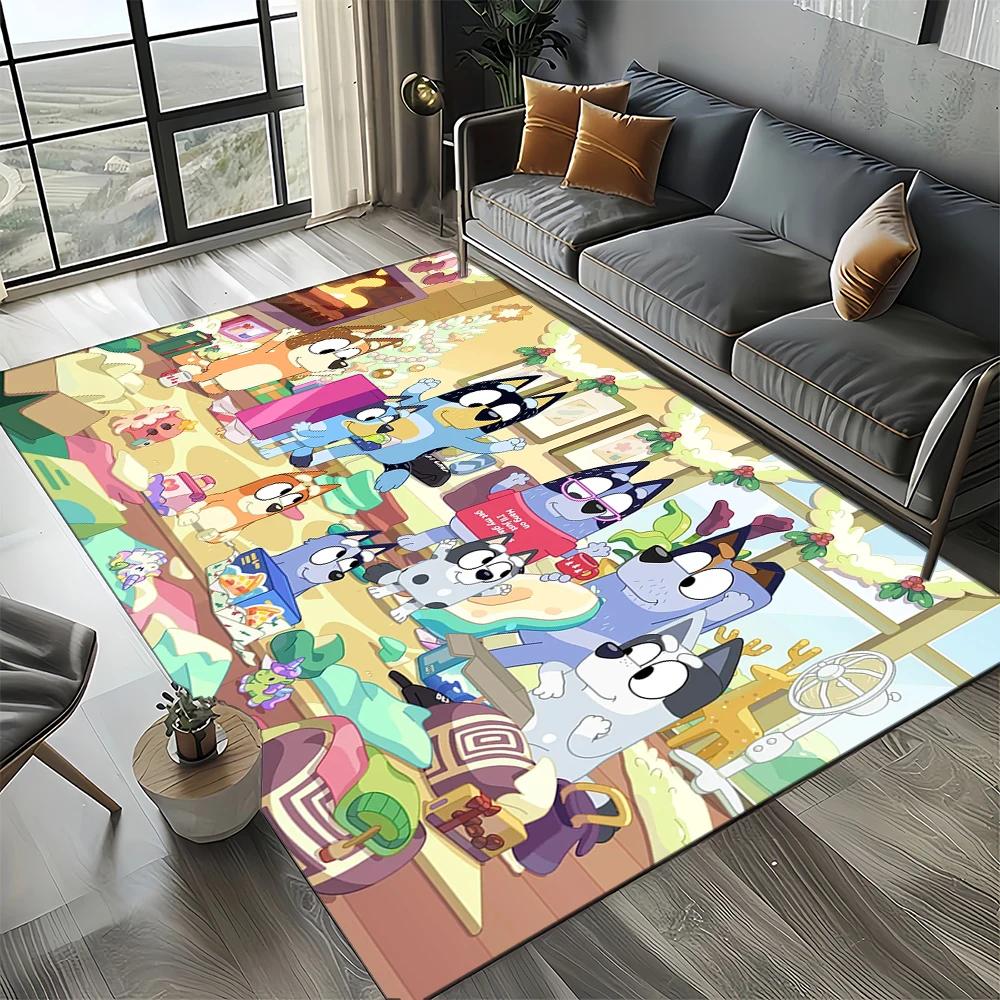27 Style New B-Blueys Family Cartoon Dog Carpet Rug for Living Room Bedroom Home Sofa Decoration,Kids Play Non-slip Floor Mat