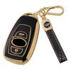 [Unhoke] Чехол для ключа Crosstrek, Чехол для ключа Forester, Levorg, Impreza, Чехол для смарт-ключа, Премиальный ТПУ, Устойчивый к пятнам и царапинам (Золото и черный)