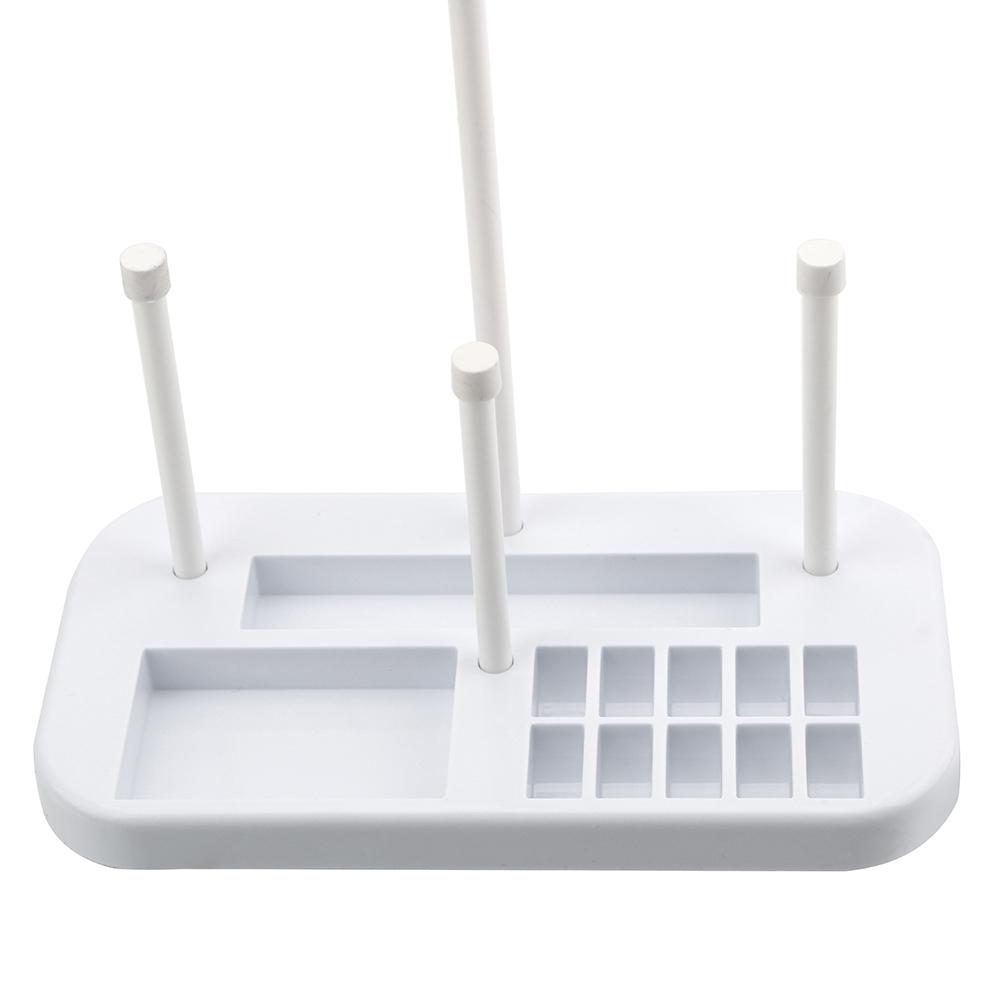 Регулируемая подставка-держатель для 3 катушек ниток для вышивания для швейной машины, стойка-полка для катушек, инструмент для шитья и квилтинга