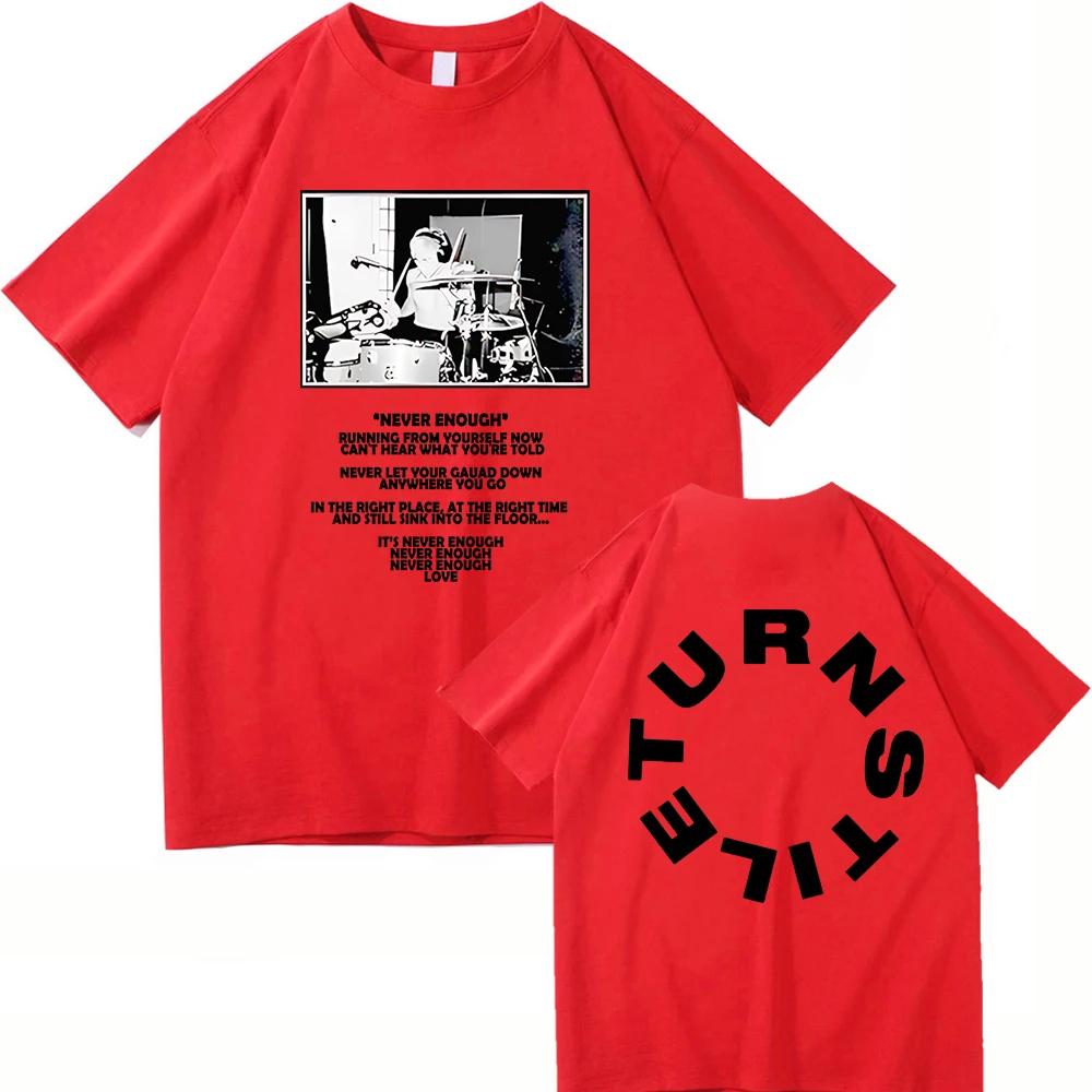 Turnstile Double Rainbow Tshirt 2025 Album Never Enough UnisexUnisex Clothing Harajuku High Quality Clothes Vintage Cotton Tshirts