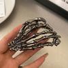 Хэллоуин Заколки для волос в виде призрачной руки с дизайном черепа Металлические заколки в форме руки для укладки волос