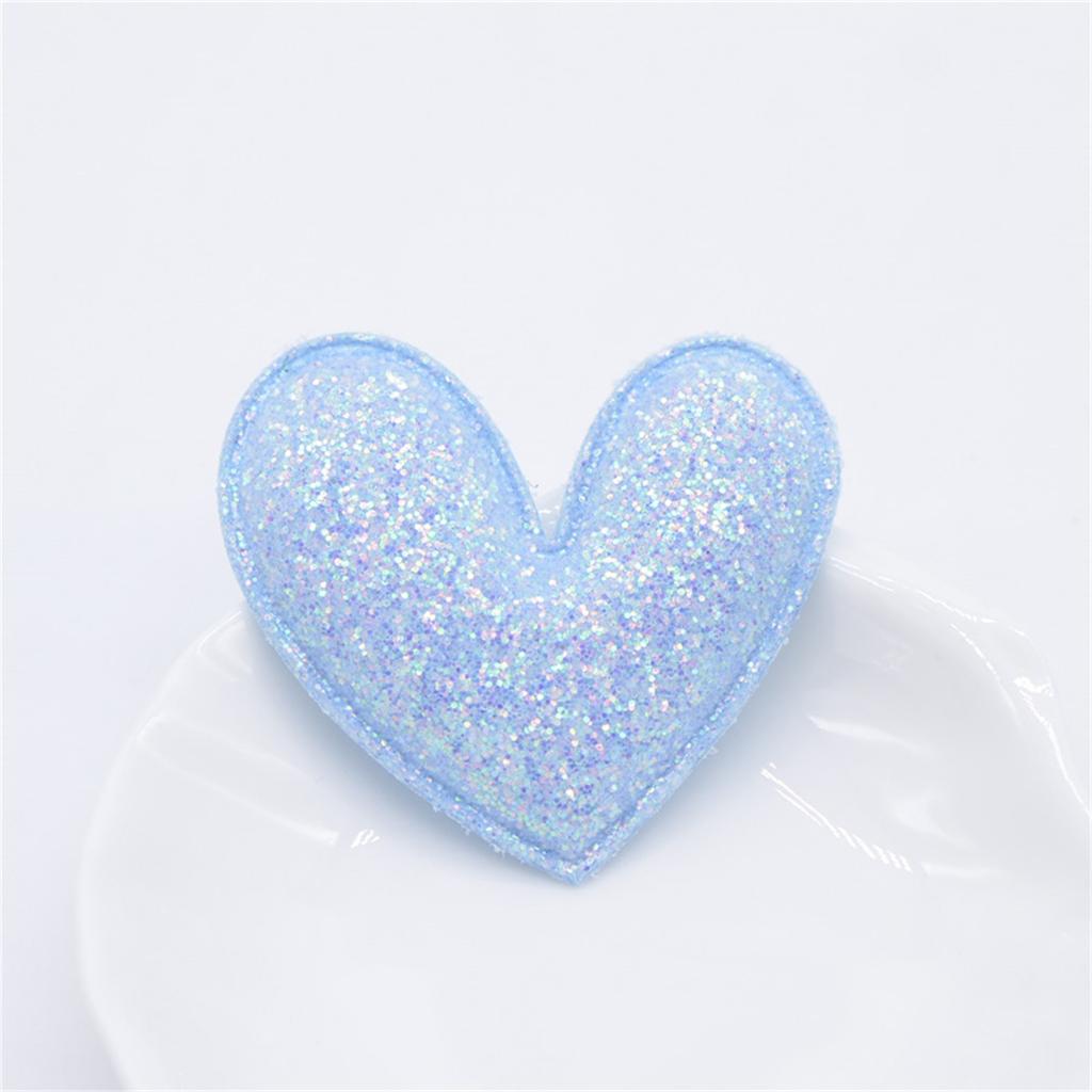 12 шт. блестящая ткань с подкладкой в виде сердца аппликация для самостоятельного изготовления головных уборов заколок для волос повязок на голову декора детских шапок одежды аксессуаров заплаток