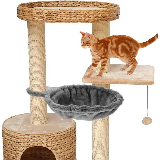 Kisangel Когтеточка Кошачье гнездо Когтеточка Корзина Модернизированная деталь Кошачий гамак-кровать Аксессуары для башни когтеточки Замена гамака Большая когтеточка
