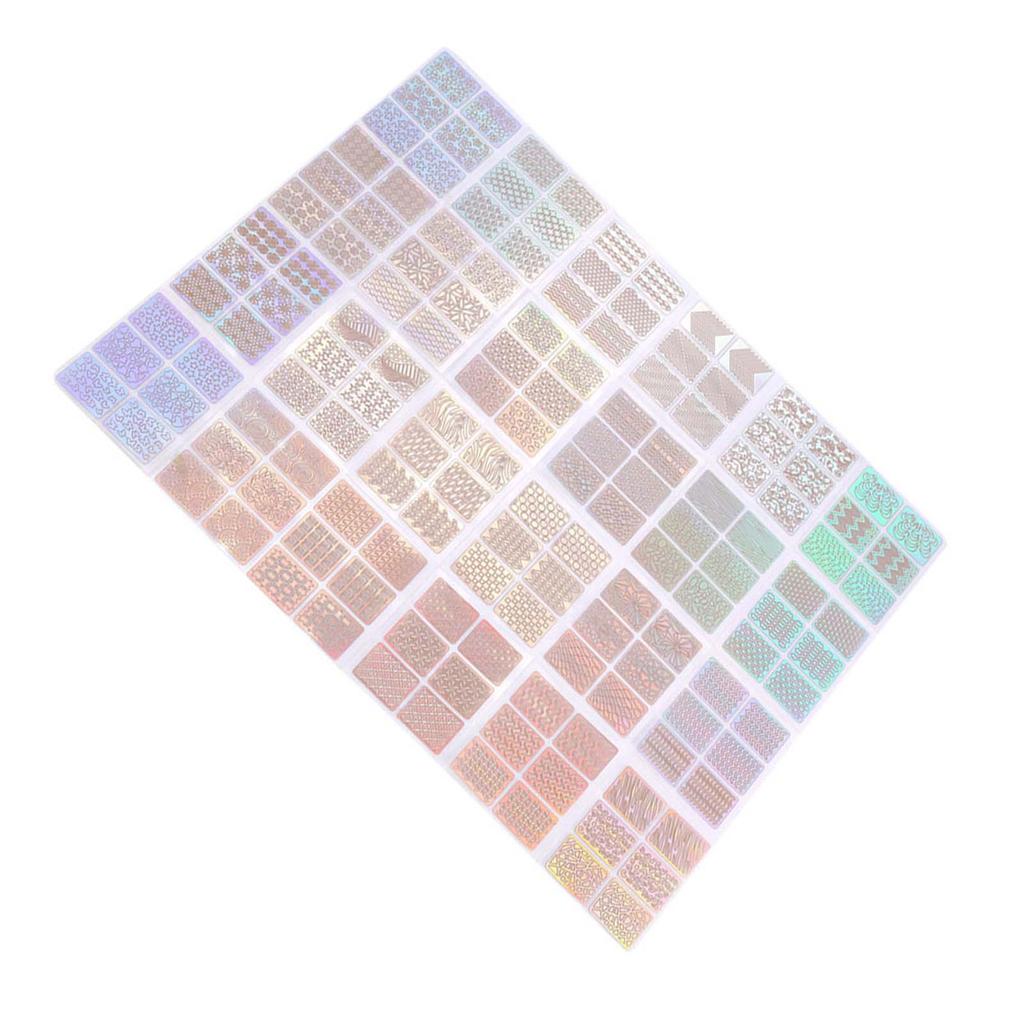 Набор из 24 листов Новые наклейки для нейл-арта Полые переводные наклейки для ногтей Аксессуар для маникюра Украшение