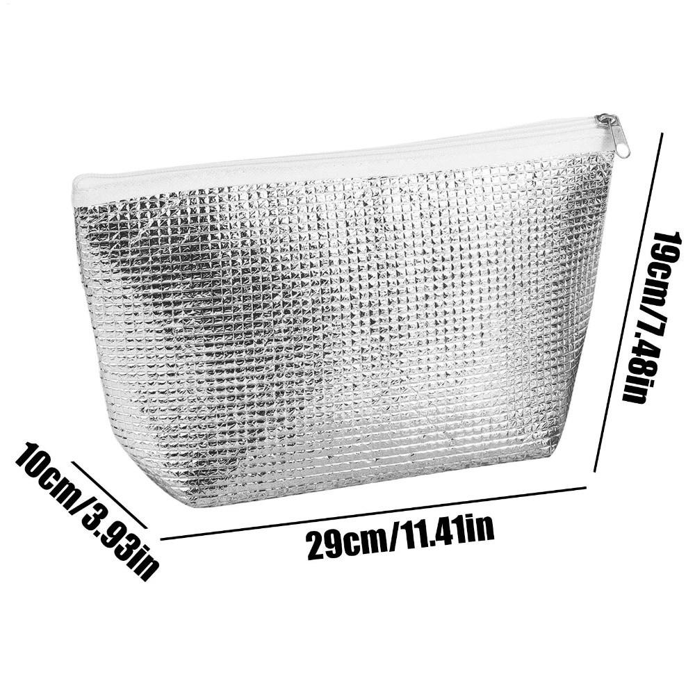 Durable Aluminum Foil Thermal Lunch Bag Thickened Leak Proof Insulated Cooler Bag Cold Proof Oilproof Meal Bag Travel