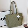 Fashion Women's Canvas Bag Solid Color Designer Ladies Casual Shoulder Bag
