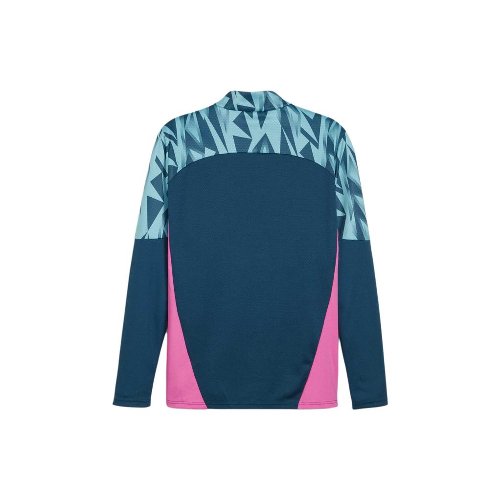 Puma Футболка мужская спортивная с длинным рукавом Individual Final Printed Casual, синяя 658982-56