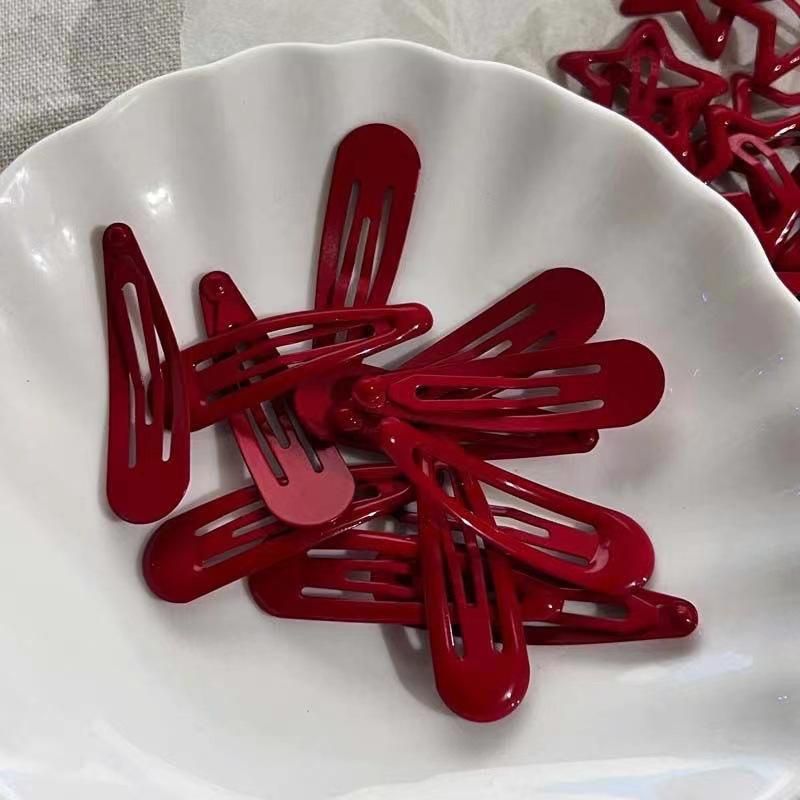 10 шт./набор Модные красные звезды капли воды женские заколки для волос простые заколки-автоматы BB заколки бутик детские аксессуары для волос