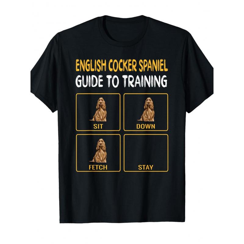 Funny English Cocker Spaniel Guide to Training Dog Obedience T-Shirt