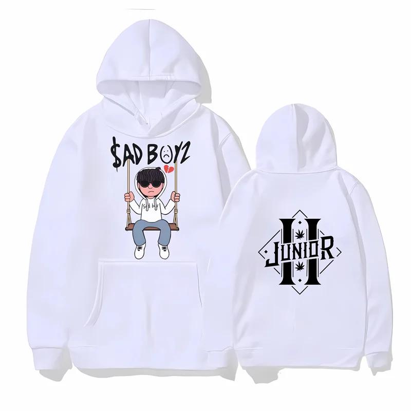 Sad Boyz Junior Hoodie Autumn Winter Men's Cotton Pullover Hoodie Warm Oversize Loose Long Male High Street Harajuku Hoodies2024