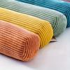 3D Stripe современная цилиндрическая подушка-поддержка вельветовая подушка, машинная стирка, наполнитель из полиэфирного волокна, подходит для использования в помещении