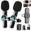 Wireless Microphonepin Microphone, Wireless Bluetooth Microphone Compatible. Compatible with Android, iPhone, iPad, and PC. Two People Can Use It