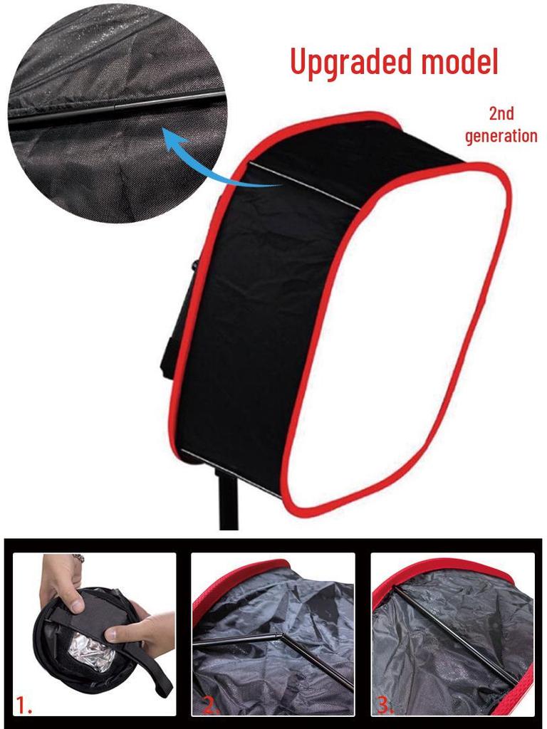 Светодиодный софтбокс с красным/черным сотовым краем для портретной фотографии