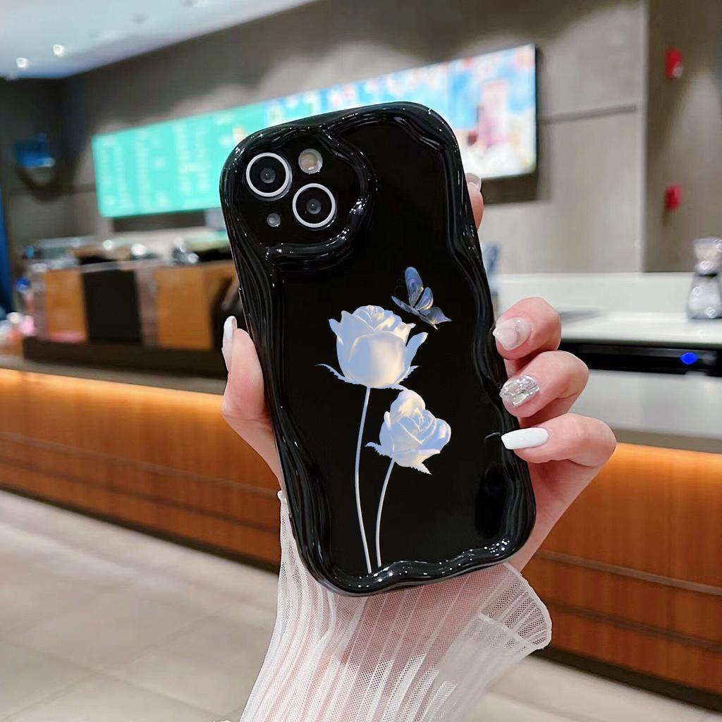 Чехлы для телефонов LZ16 flower Clear Soft Wave для Samsung S24 S23 Ultra S20 FE A54 A14 A52s A51 S10 Huawei Honor 90 Защитная задняя крышка