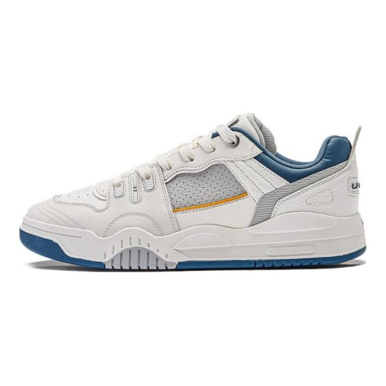 Li Ning Jiangyue Износостойкие и легкие Низкие кеды для скейтборда Мужские Бело-серые AGCT293-1