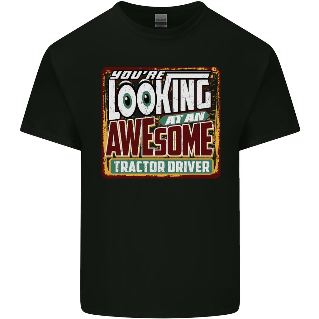 An Awesome Tractor Driver Farmer Farming Unisexs Light Cotton TShirt