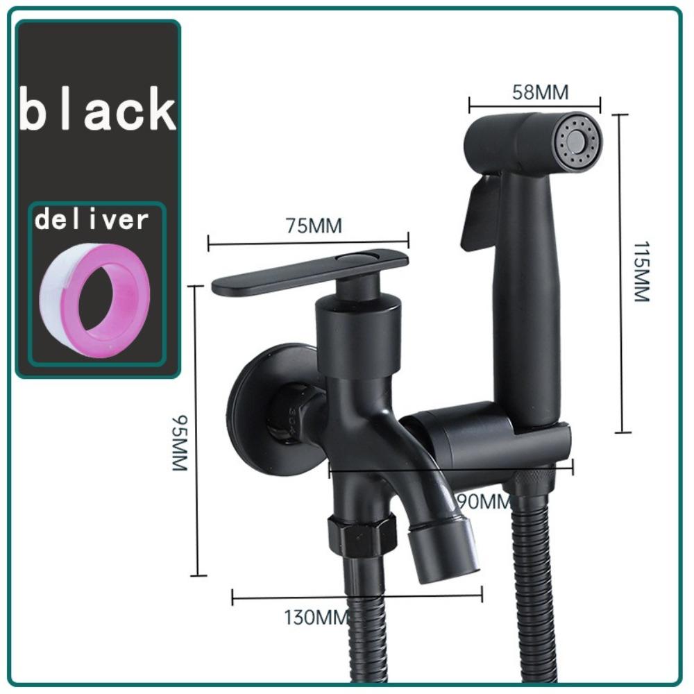 Набор для биде из нержавеющей стали 1 вход 2 выхода Высокое давление Ручной многофункциональный кран Душевая лейка для унитаза