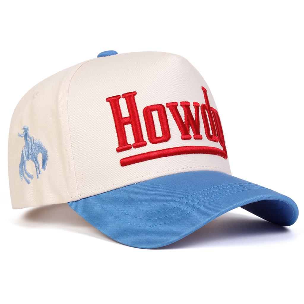 Мужская бейсболка с пятью панелями, пэчворк с вышивкой надписи HOWDY, для улицы, регулируемая, солнцезащитная, для отдыха, весна, осень, путешествия, туризм, пляжный отдых