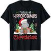 Я хочу бегемота на Рождество Xmas Hippo для ребенка Женская футболка(5)