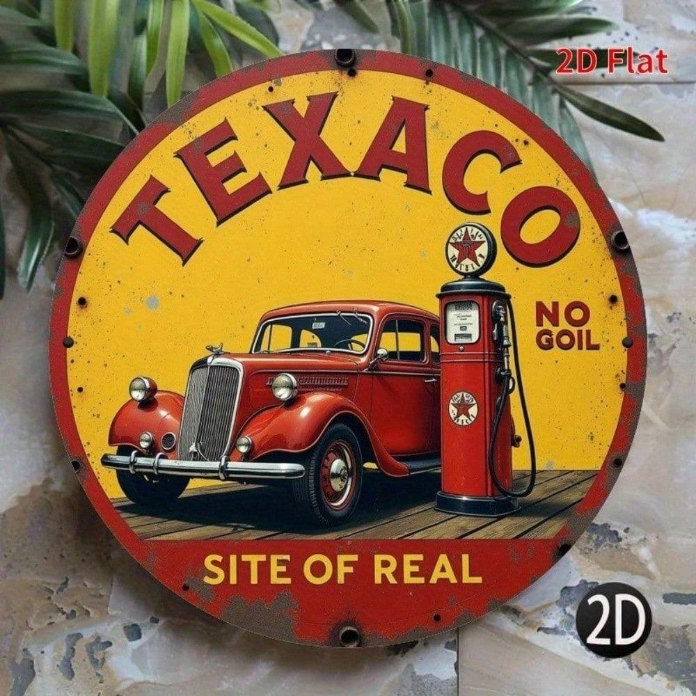 Винтажная металлическая табличка Texaco 20x30 см Ретро настенный декор для гаража