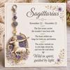 Beaded Birthstone Charm Hanging Decor Zodiac Pendant Key Ring 12 Zodiac Keychain  Gifts