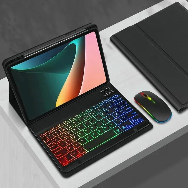 Чехол для клавиатуры для Xiaomi Pad 5/6 Pro 11 дюймов Redmi Pad SE 10,6, тонкий чехол-подставка для планшета с магнитно-съемной беспроводной Bluetooth-клавиатурой