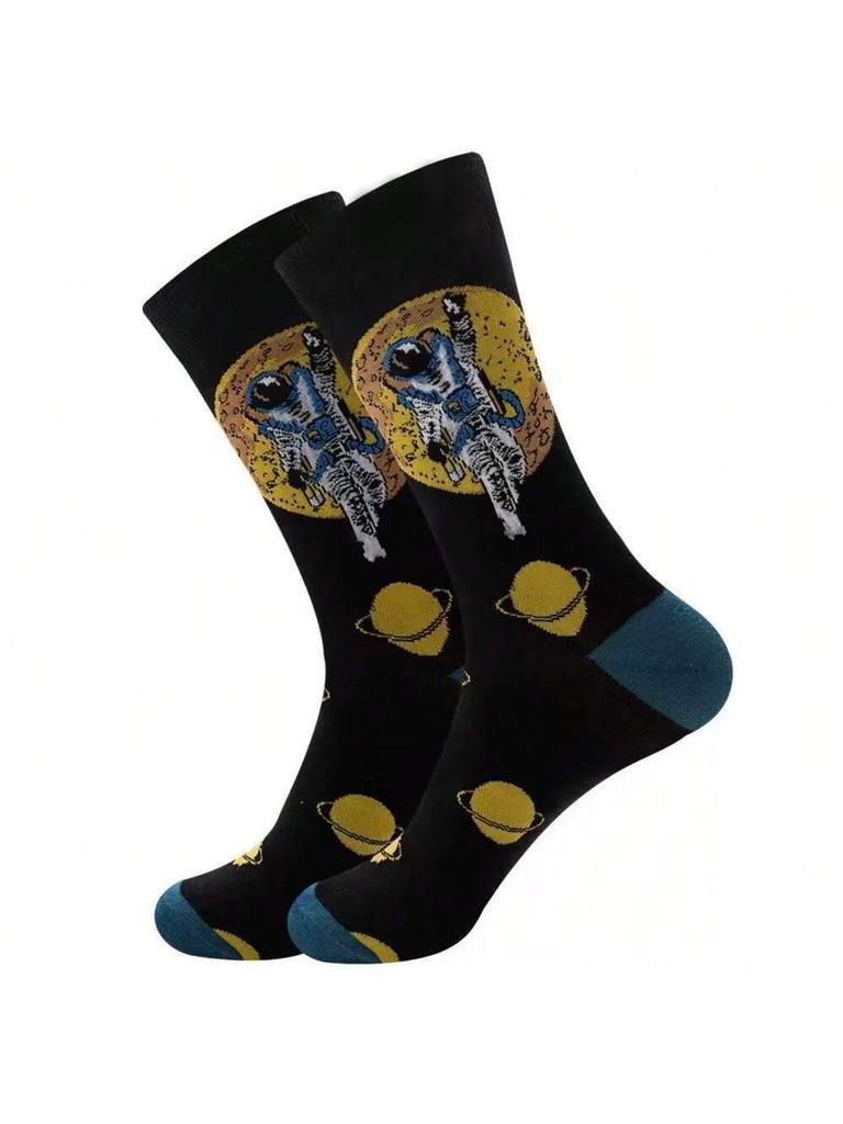 Красочные мужские носки Харадзюку Красочные Веселые Забавные Символ Международные Шахматы Геометрическая Формула Носок Рождественский Подарок