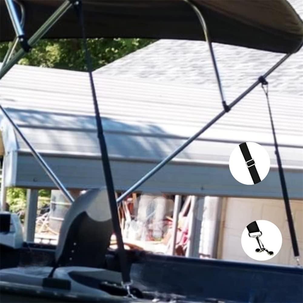 Двухсекционный регулируемый ремень для тента на лодку с карабином с двойной головкой, прочный ремень для тента 28–60 дюймов, ремень для тента на лодку из нейлона