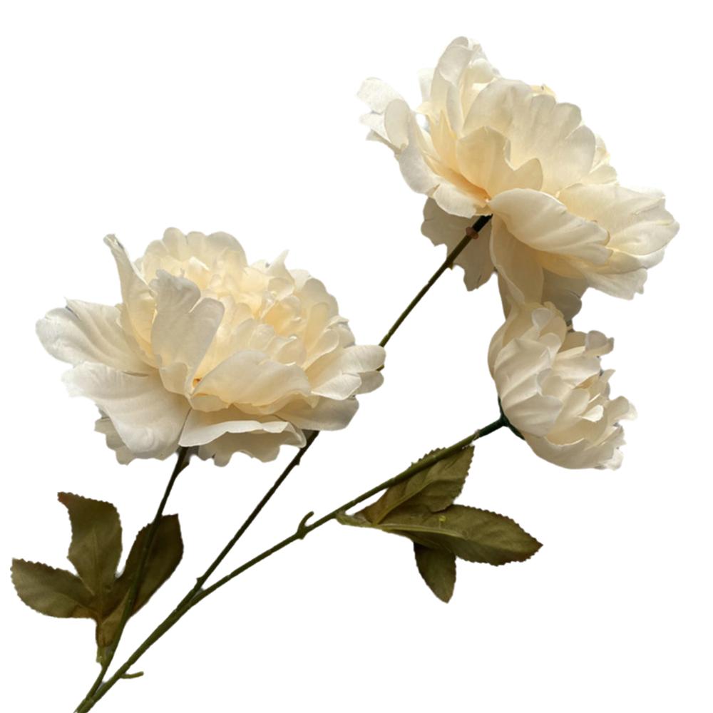 Многоцветный Пион Искусственный Цветок 3 Головки Листья Реалистичные Цветы Шелковые Лепестки Цветочная Композиция Искусственный Цветок Пион