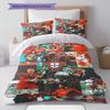 Portugal National Football Logo Pattern Bedding,Quilt Set Quilt Cover Pillowcase Home Birthday Gift(1 * duvet cover + 2 * pillowcase, without core)